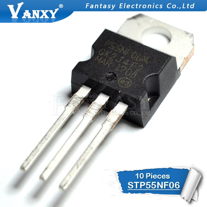 10PCS STP55NF06 TO-220 P55NF06 TO220 55NF06 new MOS FET transistor