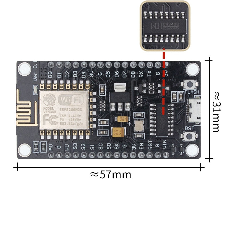 Wireless module CH340/CP2102 NodeMcu V3 V2 Lua WIFI Internet of Things development board based ESP8266 ESP-12E with pcb Antenna