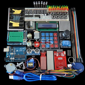 Starter Kit for Arduino Uno R3 - Uno R3 Breadboard and holder Step Motor / Servo /1602 LCD / jumper Wire/ UNO R3