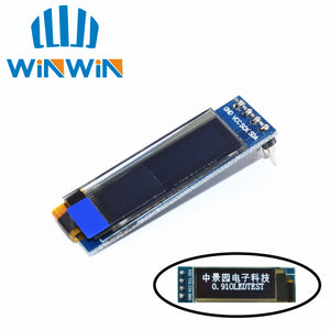 1pcs 0.91 inch OLED module  0.91" white/blue OLED 128X32 OLED LCD LED Display Module 0.91" IIC Communicate