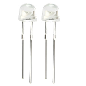 100pcs 5mm Straw Hat LED Diode Super bright White Light Emitting Diode Water Clear High light LED White led 5mm 1200-1400mcd